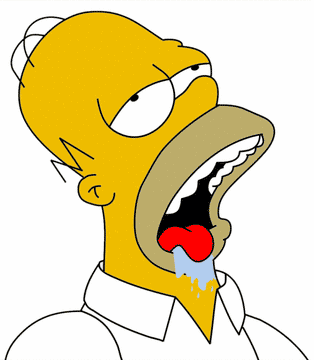 Homer Simpson hambriento